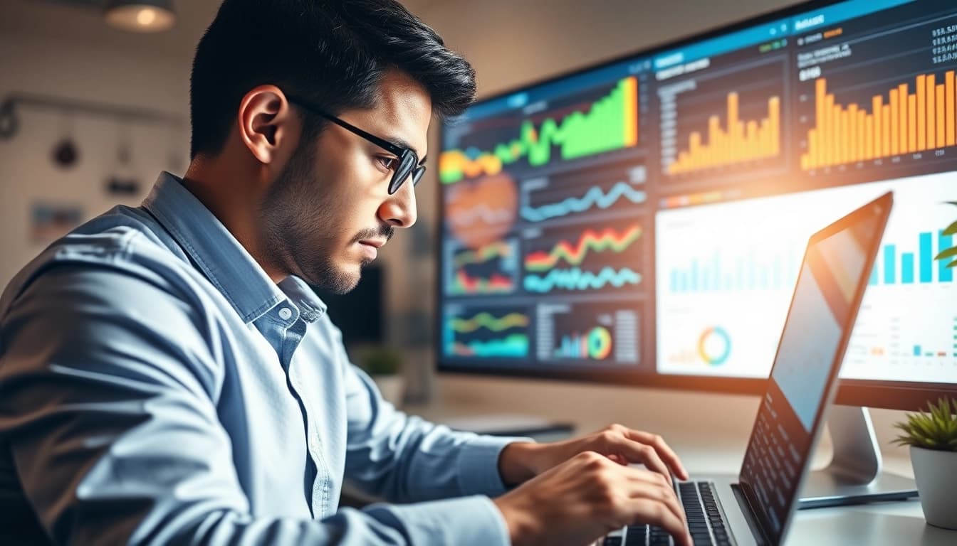 Analyze SEO Rank data effectively while navigating through digital analytics visuals.