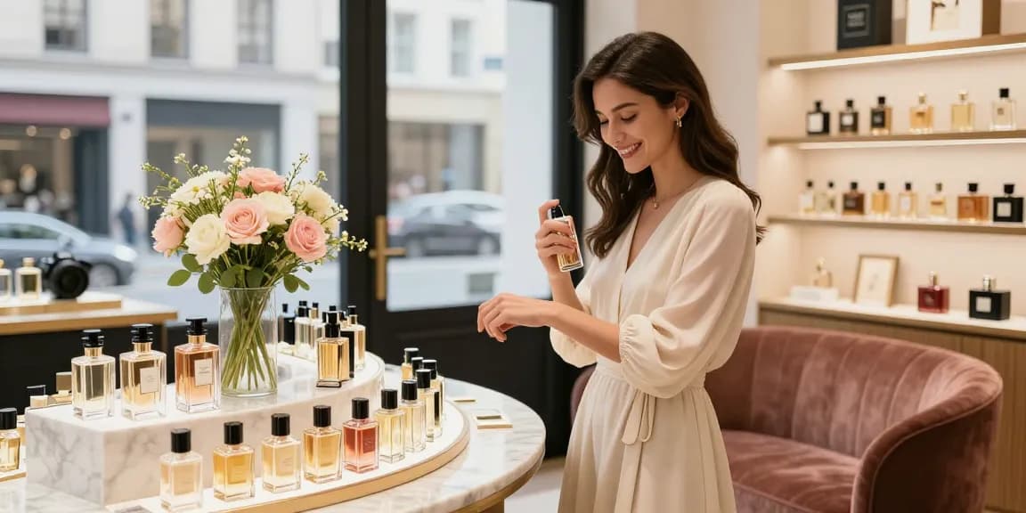 Discover the best perfumes for women in a chic boutique setting with stylish samples.