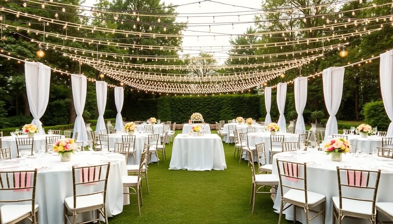 Experience the elegance of outdoor events with Casablanca Hire’s beautifully designed setup.