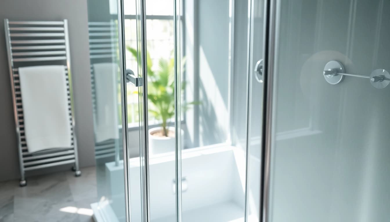 Erleben Sie die sonni Duschkabine 90x90 in einem modernen Badezimmer-Design mit eleganten Details.