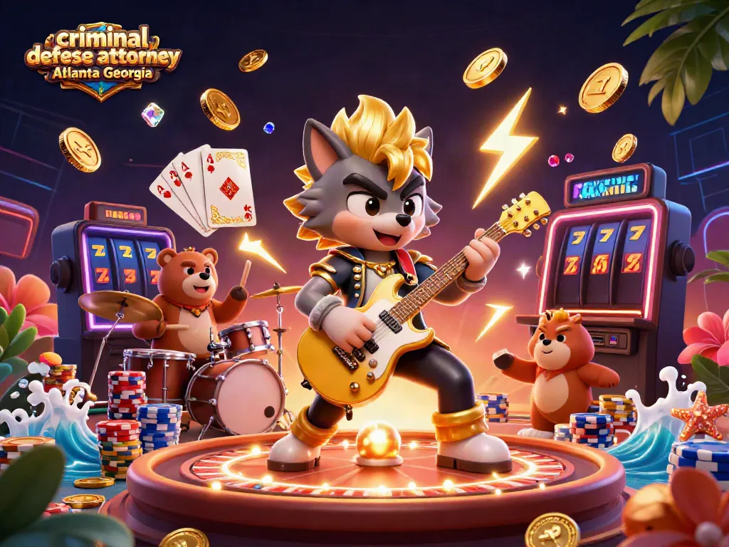 Experience vibrant gambling energy with criminal defense attorney Atlanta Georgia represented in a dynamic casino scene.