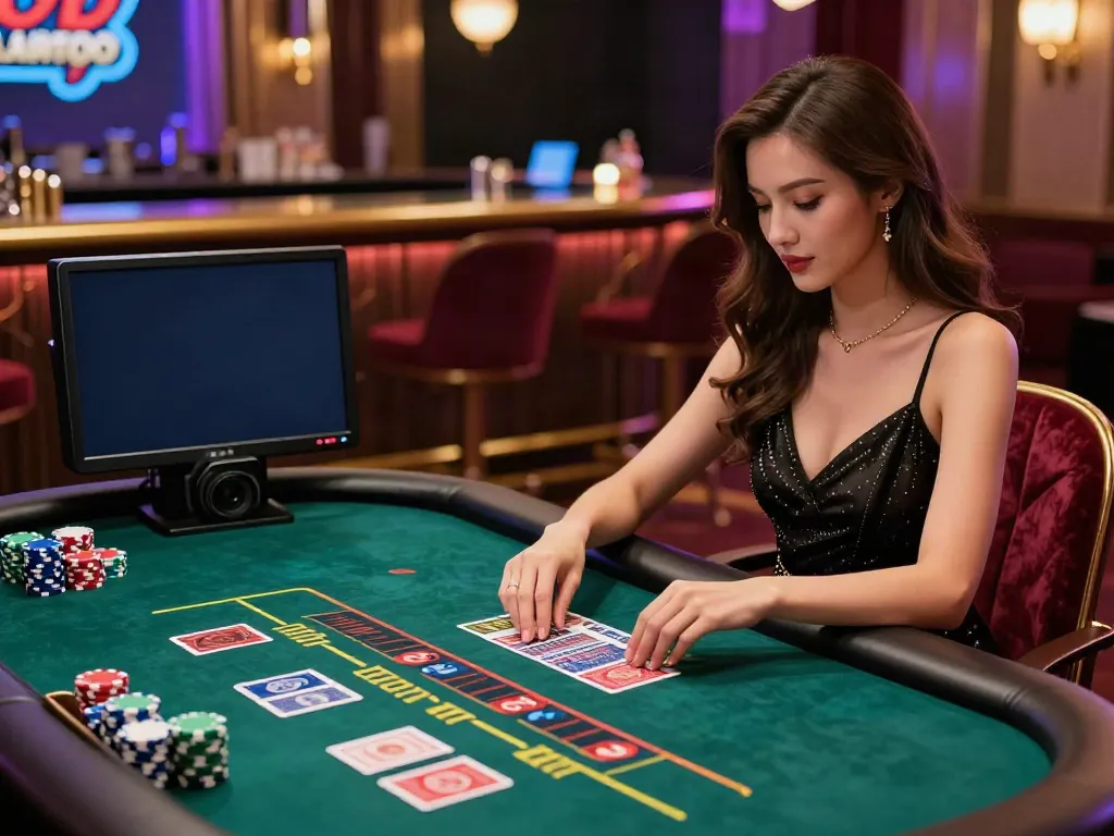 Engaging online casino experience at a luxurious table gaming scene featuring casinos not on Gamstop.
