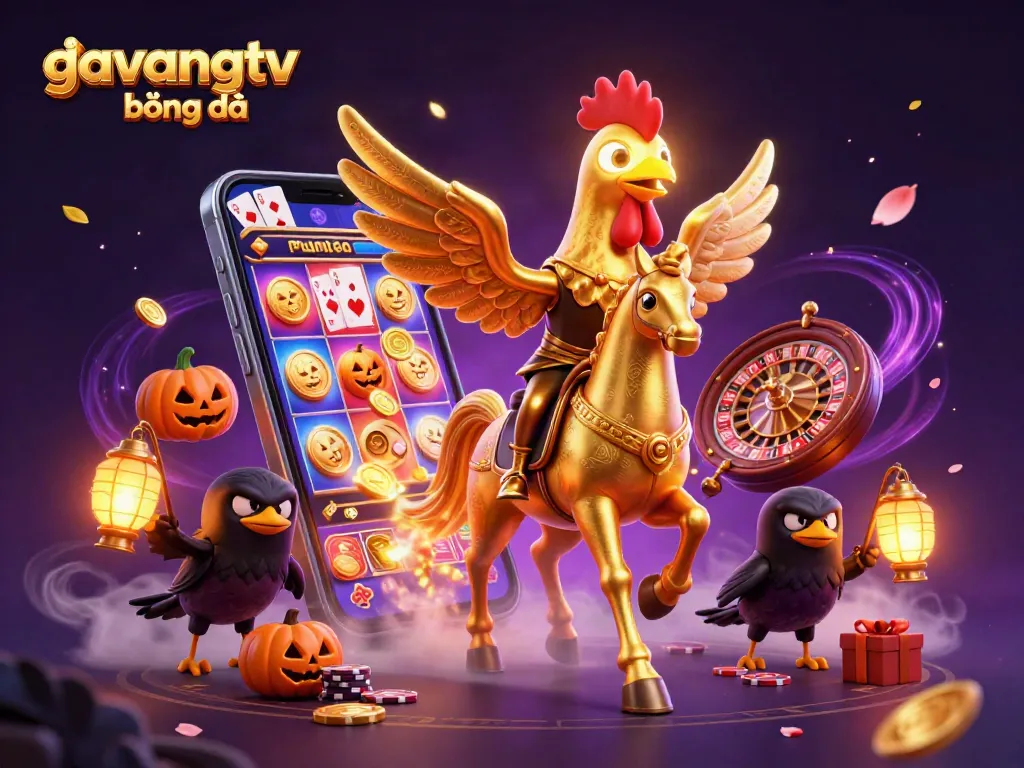 Engage in exciting betting at gavangtv bóng đá with vibrant casino elements and thematic characters.