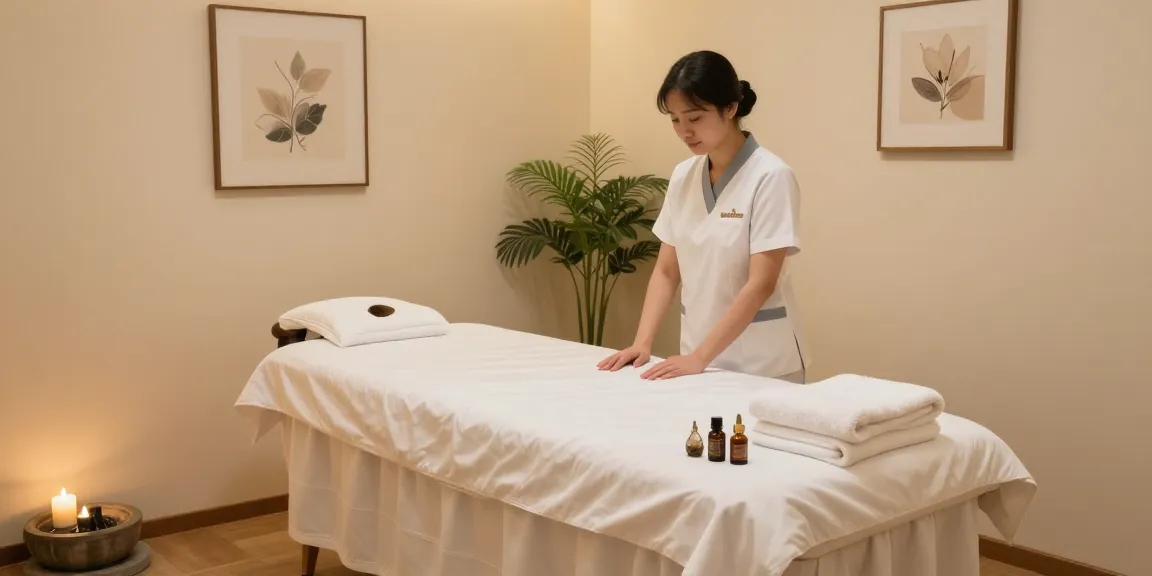 Experience 청라출장마사지 in a calming massage therapy room with essential oils and tranquil ambiance.