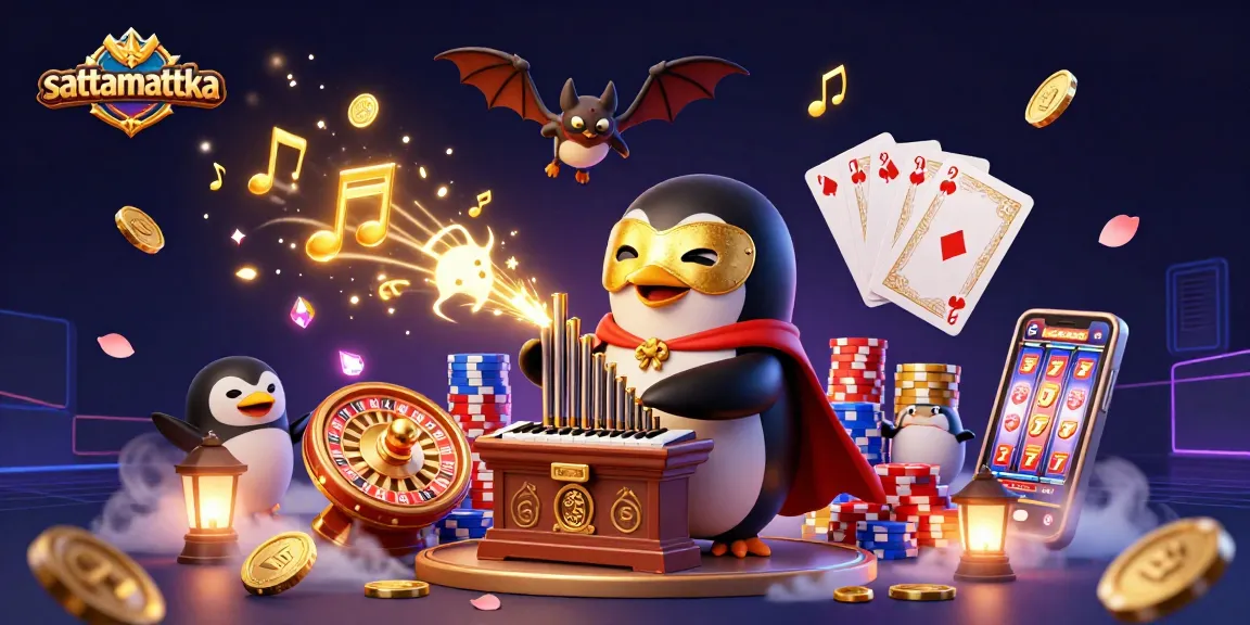 Play Satta Matka with excitement as the atmospheric 3D scene shows cascading coins and vibrant game elements.