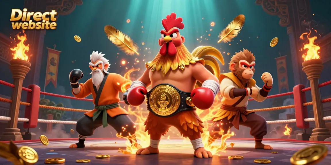 Engage in thrilling slots on the Direct website with vibrant characters and dynamic casino elements.