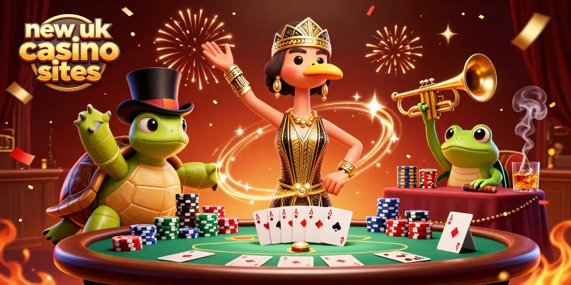 Experience the excitement of new UK casino sites with colorful characters and dynamic gaming elements.