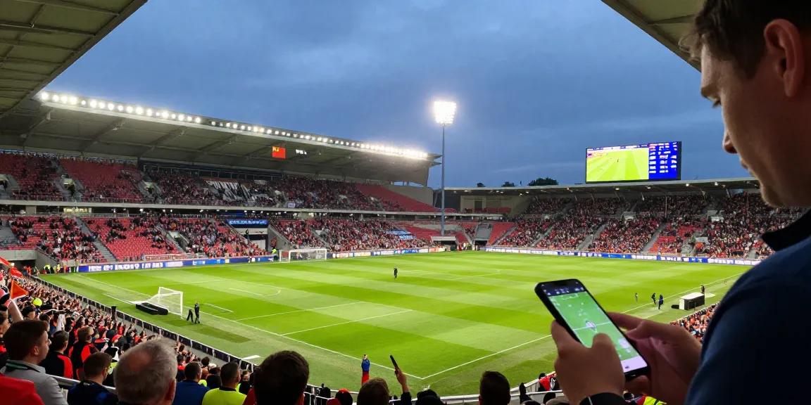 CabongTv watch live football today with expert betting predictions and match odds displayed at a vibrant stadium.
