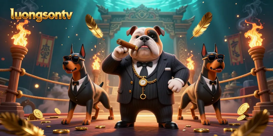 Experience thrilling bets and rich gameplay with luongsontv's dynamic illustrated scene.